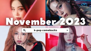 ranking november 2023 kpop comebacks [upl. by Patrica409]