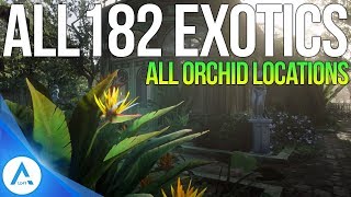 All 182 Exotic Item locations All Orchids Eggs amp Birds  Red Dead Redemption 2 [upl. by Chu]