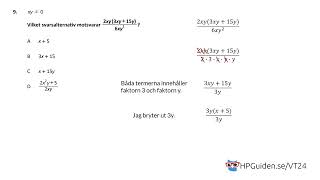 XYZ uppgift 9 från högskoleprovet våren 2024 provpass 2 kvantitativ del [upl. by Anaiviv]