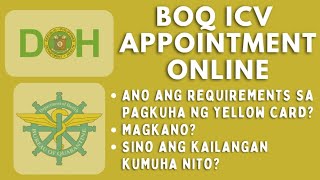 BOQ Yellow Card  ICVP Online System 2023 Paano kumuha Ano ang updated requirements [upl. by Jeconiah]