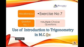 Class 10th Math Misc Exercise NO 7 MCQs [upl. by Letnohs230]