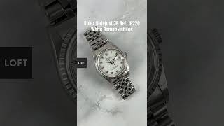 LOFTcl  Rolex Datejust 36 Ref 16220 White Roman Jubilee ref 16220 [upl. by Akiemaj]