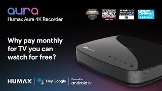 Humax Aura 4K Android TV Freeview Play Recorder [upl. by Seerdi603]