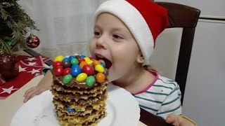 ГОТОВИМ ТОРТ ИЗ NUTELLA MampMS WAFFLE NUTELLA MampM CAKE HOW TO [upl. by Nawj]