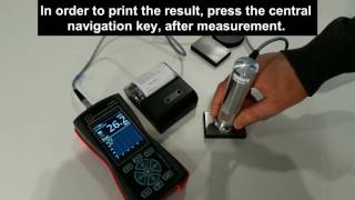 Operation with portable wireless printer for Hardness Tester NOVOTEST TUD3 [upl. by Ecylahs]