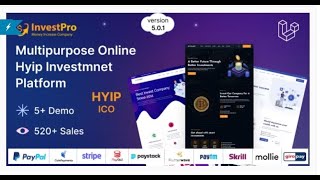 Install The New Hyip InvestPro – Advance HYIP amp ICO Investment Wallet Banking Script hyipinvestpro [upl. by Annahavas506]