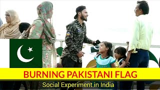 Burning Pakistani Flag  Social Experiment in India  Independence Day  AL Aamir Khan [upl. by Tartaglia358]