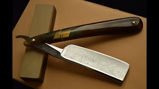 straight razor restoration J Champon Inch Mason blade [upl. by Mencher]