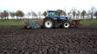 Spitzaaien tarwe met imants en T7030 newholland in hedel 2010 [upl. by Anneg63]