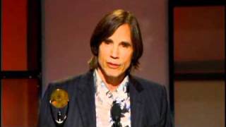 Jackson Browne accepts award Rock and Roll Hall of Fame inductions 2004 [upl. by Tippets]