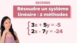 Résoudre un système linéaire  2 méthodes [upl. by Prudence]