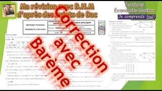 Correction épreuve math pour Bac économie 2022 avec Barème et astuces [upl. by Dorian408]