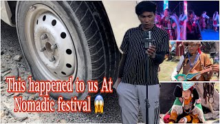 This happened to us At Nomadic Festival tyre puncture 😱 ladakhivlogger stanzintsewang vlog12 [upl. by Eicirtap696]