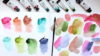 All of my DS Primatek Genuine Watercolours  Swatches  Mixing [upl. by Hannazus627]