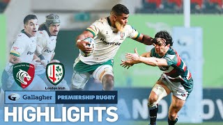 Leicester v London Irish  HIGHLIGHTS  Incident Packed Battle  Gallagher Premiership Rugby 202021 [upl. by Beverle]