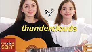 Sophia and Bella  Thunderclouds Sia Diplo Labrinth Cover Acoustic Guitar Live on Mugglesam [upl. by Hyland]