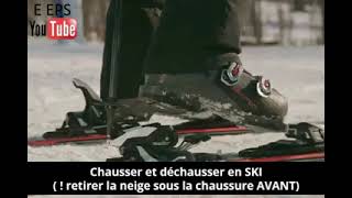 Débutant ski  chausser et déchausser  Mettre et retirer ses skis [upl. by Aneeres]