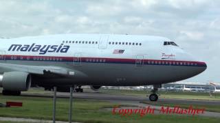 Malaysia Airlines 747400 9MMPN at London Heathrow Airport [upl. by Eve]