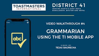 Grammarians Role using Toastmasters International Mobile App [upl. by Latoniah]