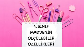 4 Sınıf Maddenin Ölçülebilir Özellikleri 1 Bölüm madde maddeninölçülebilirözellikleri [upl. by Hplar]