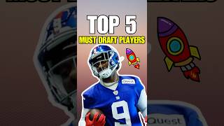 Top 5 MUST DRAFT Players for 2024 Fantasy Football 🏆 [upl. by Lisa]