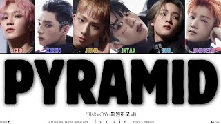 P1HARMONY 피원하모니 Pyramid Lyrics Color Coded Lyrics HanRomEng [upl. by Ahsyas]