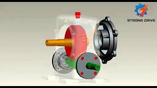 Worm Gearbox 3D Combination and Disassembly Diagram  SDT Transmission [upl. by Karoly]