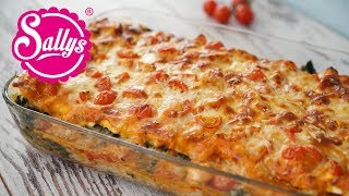 Lasagne mit Spinat und Lachs in Tomatenrahmsoße  Lieblingslasagne  Sallys Welt [upl. by Faustus]