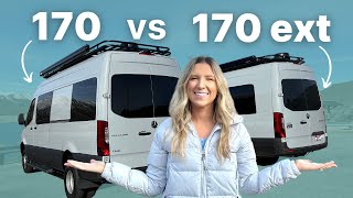 170 vs 170 Extended Sprinter Van  The BEST Layouts for Families [upl. by Gean]