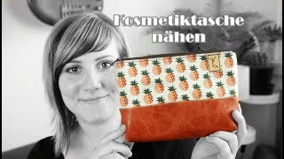 Kosmetiktasche nähen  KOSTENLOSES SCHNITTMUSTER [upl. by Toddy]