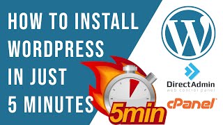 How to install WordPress on direct admin control panel Cpanel  WordPress Installation in 5 minutes [upl. by Atronna]