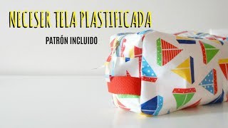 Neceser de tela plastificada  patrón incluido [upl. by Irtimed]