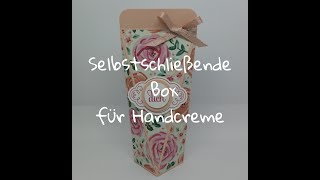 Anleitung Selbstschließende Verpackung für Handcreme [upl. by Carline]