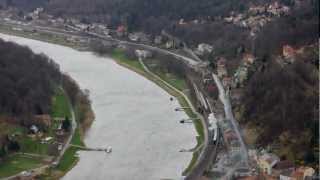 Dampfzug im Elbtal bei Königstein [upl. by Assehc]