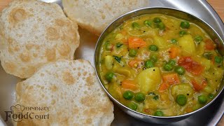 Perfect Side Dish For Poori Chapati Poori Masala Recipe Potato Peas Masala [upl. by Ayocat]