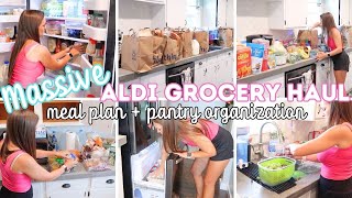 MASSIVE GROCERY HAUL AND MEAL PLAN  REFRIGERATOR AND PANTRY RESTOCK [upl. by Arreyt]