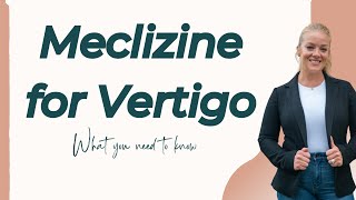 Should you REALLY be Using Meclizine for Vertigo [upl. by Jeremy]