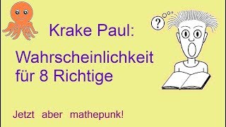 Krake Paul Wahrscheinlichkeit für 8 Richtige [upl. by Oruhtra]