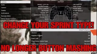 GTA 5 ONLINE UPDATE HOW TO CHANGE YOUR SPRINT CONTROLS [upl. by Dylane]