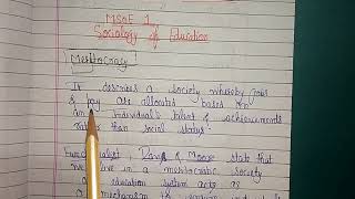 IGNOU MA SOCIOLOGY  MSOE 1  IMPORTANT QUESTIONS  MERITOCRACY [upl. by Harac]