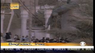 April 9 2003 Saddam Husseins statue falls [upl. by Tocci]