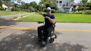 Using the Wheelator Power Walker Wheelchair to Go Up and Down a Hill [upl. by Floris]