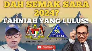 TAHNIAH JIKA LULUS SARA 2024 ADA TAMBAHAN AMAUN MISKIN TEGAR [upl. by Keverian]