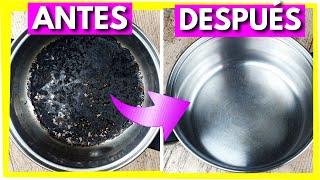 👉MIRA QUÉ TRUCO ▶ CÓMO QUITAR EL QUEMADO DE UNA OLLA POR DENTRO SIN RASPAR ¡Con SOLO 1 PRODUCTO😃 [upl. by Accebar]