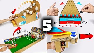 5 Amazing Cardboard Games Compilation [upl. by Carlota]