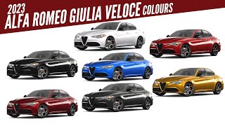 2023 Alfa Romeo Giulia Veloce  All Color Option  Images  AUTOBICS [upl. by Kieran]