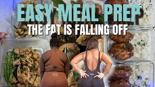 EASY MEAL PREP FOR WEIGHT LOSS High protein to lose fat and build muscle [upl. by Melodie464]