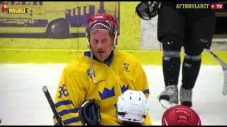 Peter Forsberg gets in disguise and fools Swedish veteran mens team [upl. by Yerdua]