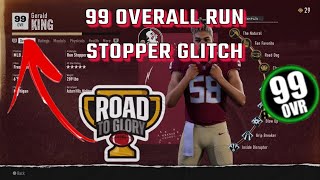 WORKING 99 OVERALL GLITCH IN ROAD TO GLORY NCAA 25  run stopper MLB [upl. by Nohsad]