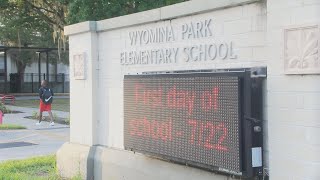 Wyomina Park Elementary School students start yearround school year [upl. by Ruddy]